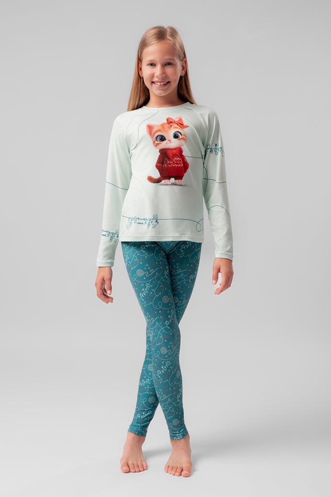 lelosi dekliška pižama tabby 0